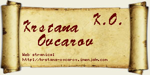 Krstana Ovčarov vizit kartica